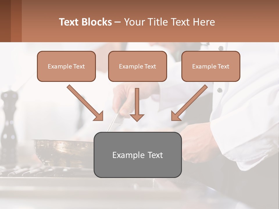 A Group Of Chefs Preparing Food In A Kitchen PowerPoint Template