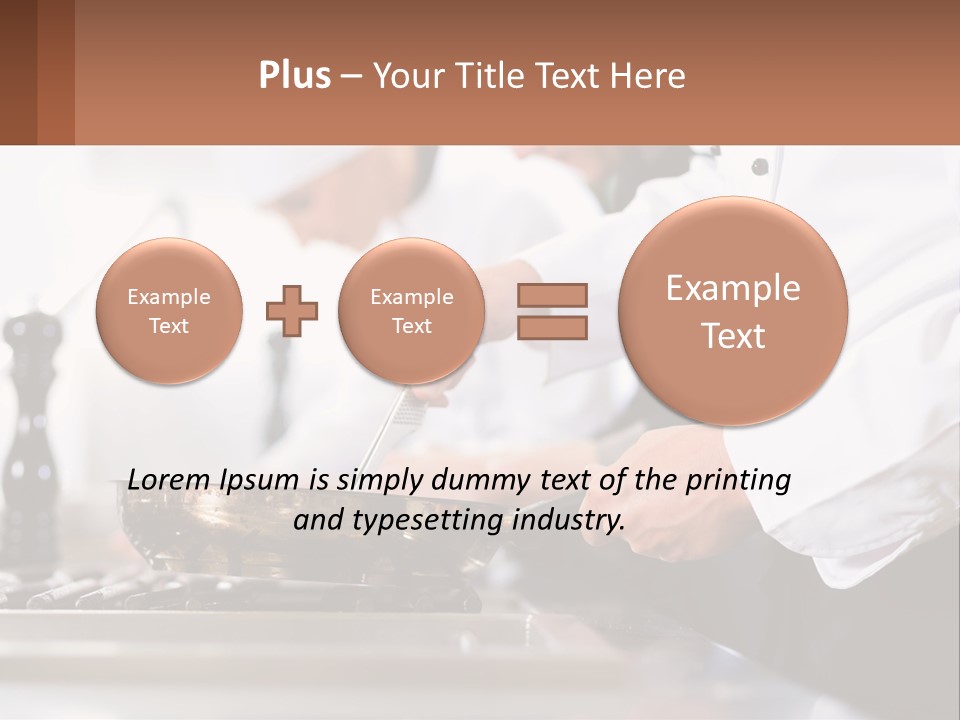 A Group Of Chefs Preparing Food In A Kitchen PowerPoint Template