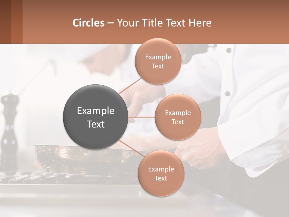 A Group Of Chefs Preparing Food In A Kitchen PowerPoint Template