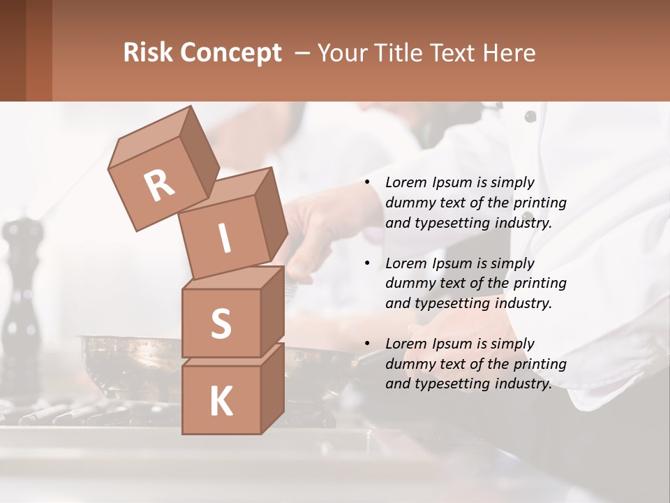 A Group Of Chefs Preparing Food In A Kitchen PowerPoint Template