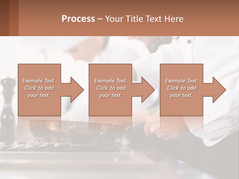 A Group Of Chefs Preparing Food In A Kitchen PowerPoint Template
