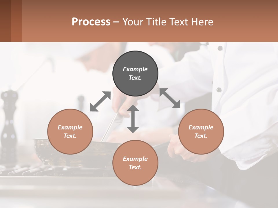 A Group Of Chefs Preparing Food In A Kitchen PowerPoint Template