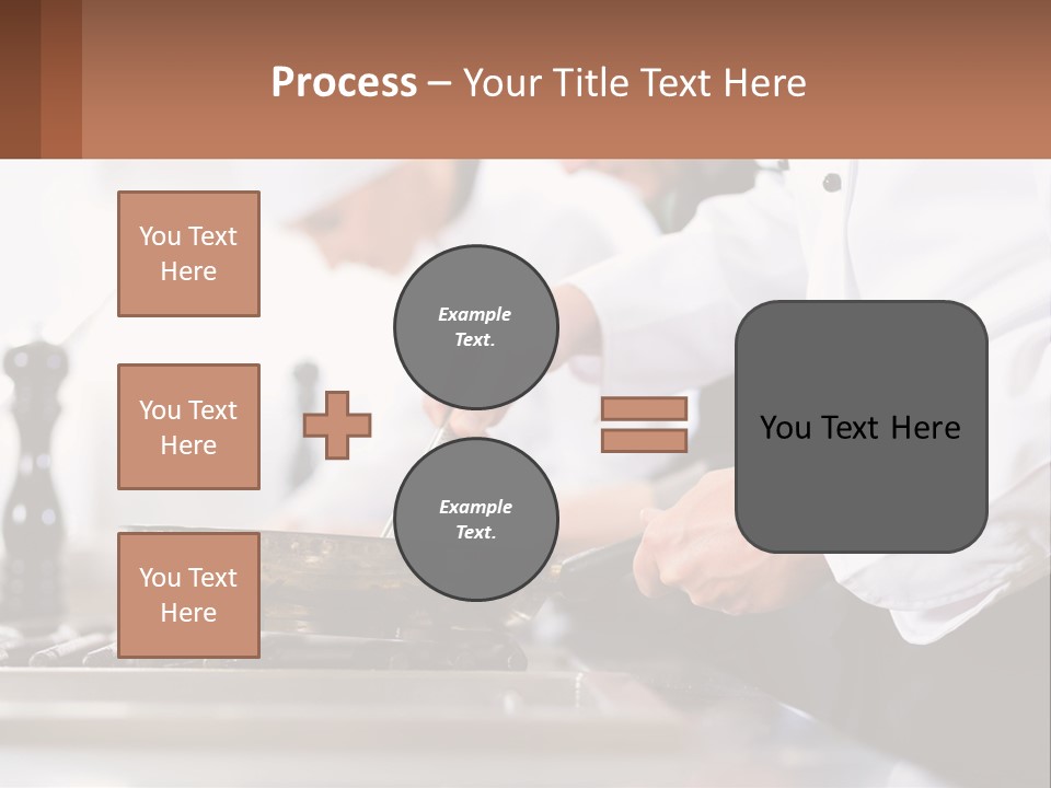 A Group Of Chefs Preparing Food In A Kitchen PowerPoint Template