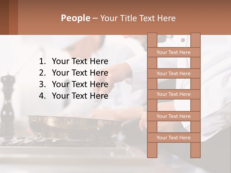 A Group Of Chefs Preparing Food In A Kitchen PowerPoint Template