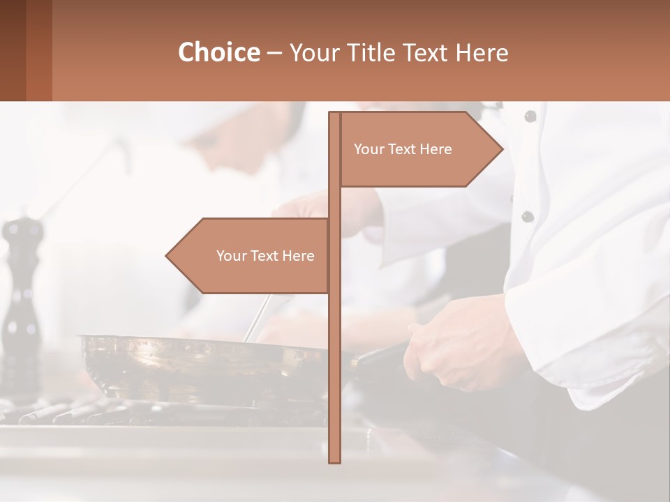 A Group Of Chefs Preparing Food In A Kitchen PowerPoint Template