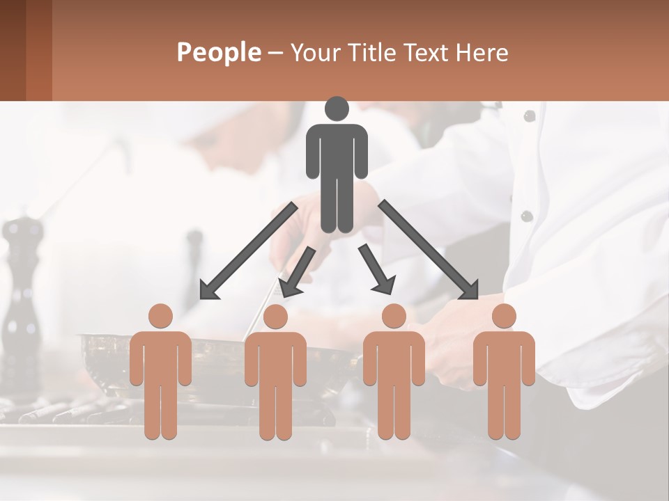 A Group Of Chefs Preparing Food In A Kitchen PowerPoint Template