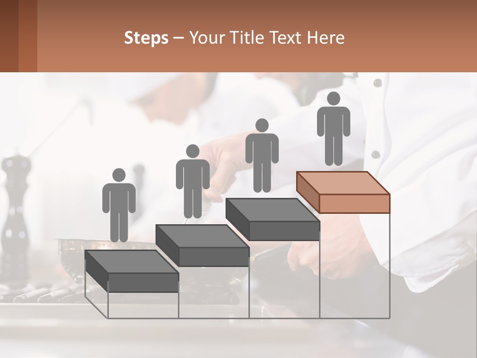 A Group Of Chefs Preparing Food In A Kitchen PowerPoint Template