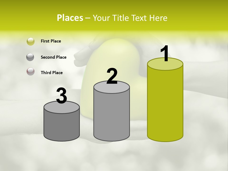 Two Hands Holding A Green Heart Powerpoint Template PowerPoint Template