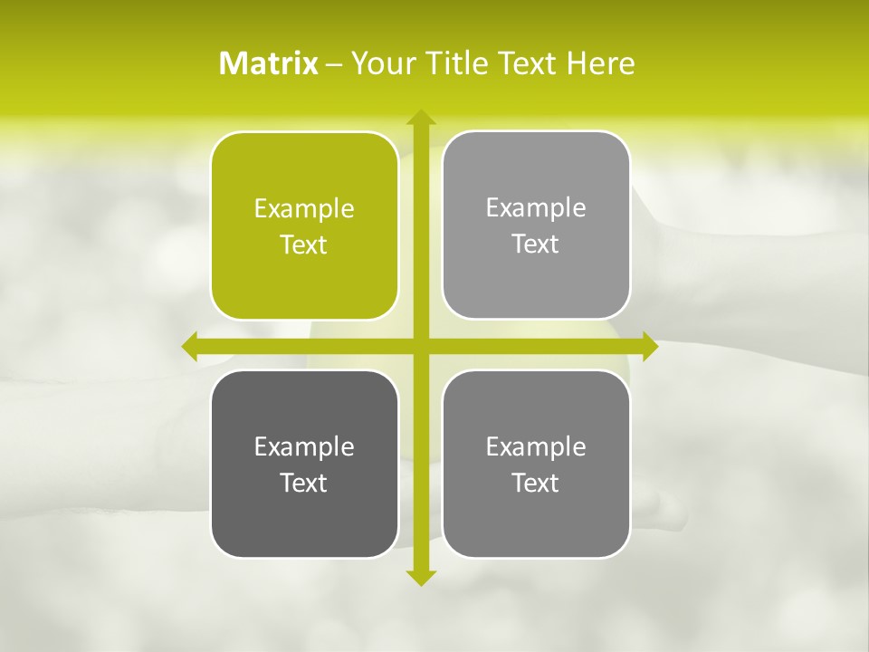 Two Hands Holding A Green Heart Powerpoint Template PowerPoint Template