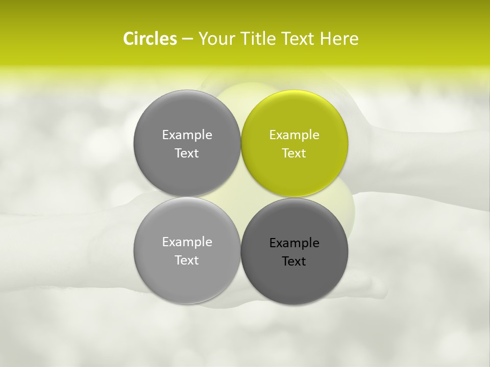 Two Hands Holding A Green Heart Powerpoint Template PowerPoint Template