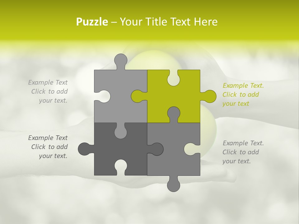 Two Hands Holding A Green Heart Powerpoint Template PowerPoint Template