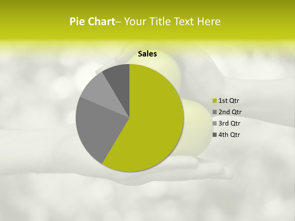 Two Hands Holding A Green Heart Powerpoint Template PowerPoint Template