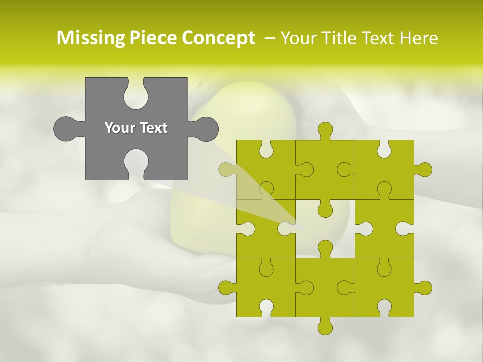 Two Hands Holding A Green Heart Powerpoint Template PowerPoint Template