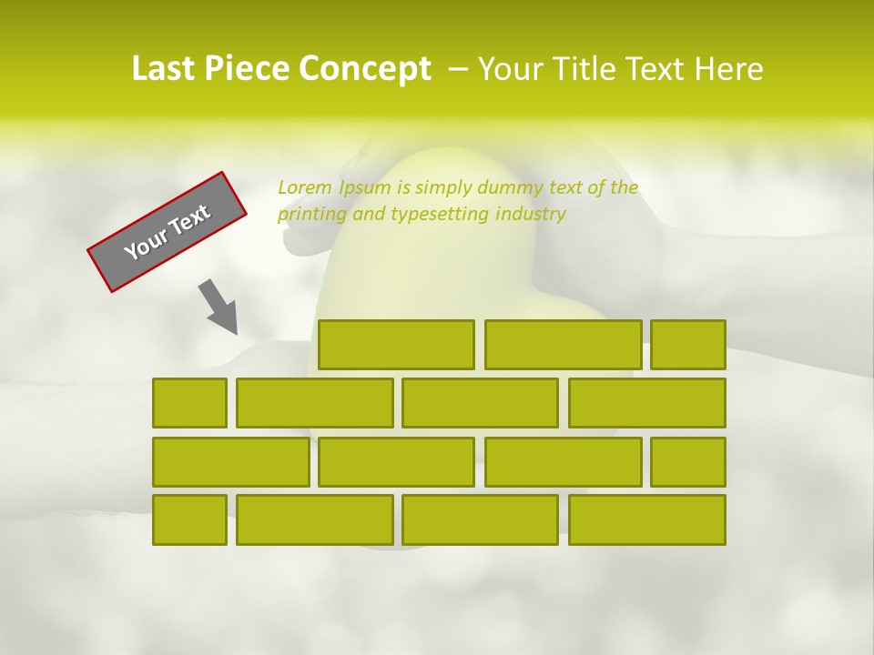 Two Hands Holding A Green Heart Powerpoint Template PowerPoint Template