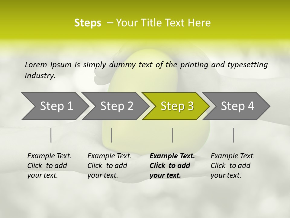 Two Hands Holding A Green Heart Powerpoint Template PowerPoint Template
