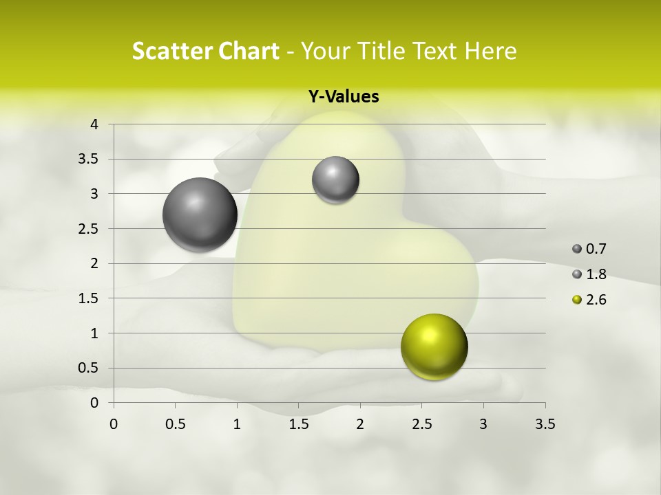 Two Hands Holding A Green Heart Powerpoint Template PowerPoint Template