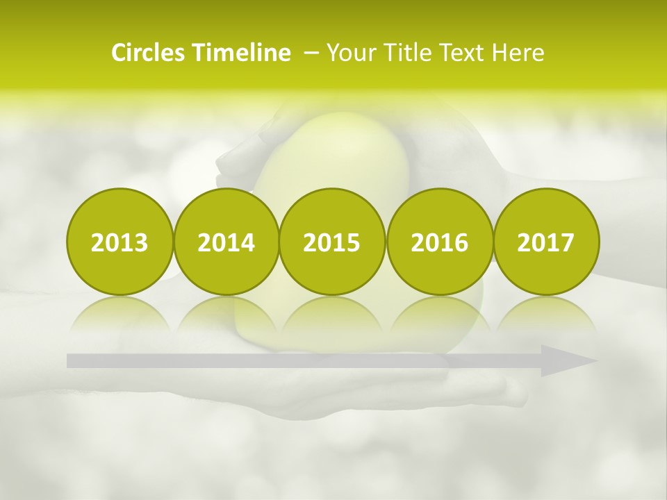 Two Hands Holding A Green Heart Powerpoint Template PowerPoint Template