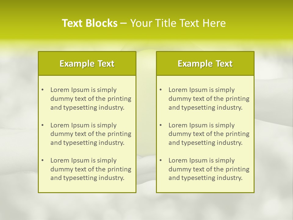 Two Hands Holding A Green Heart Powerpoint Template PowerPoint Template