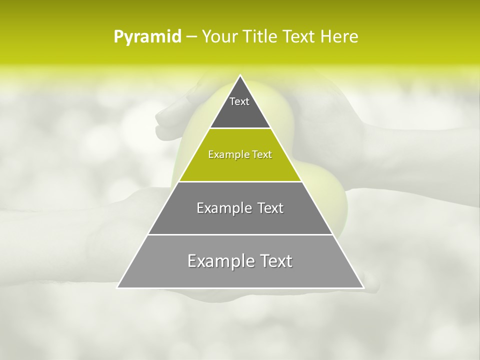 Two Hands Holding A Green Heart Powerpoint Template PowerPoint Template