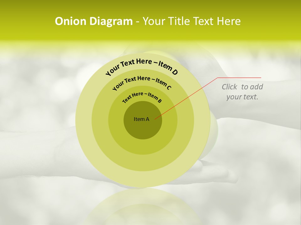 Two Hands Holding A Green Heart Powerpoint Template PowerPoint Template