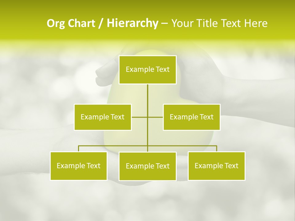 Two Hands Holding A Green Heart Powerpoint Template PowerPoint Template