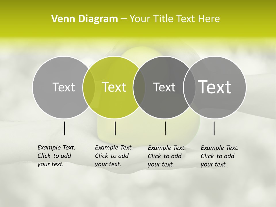 Two Hands Holding A Green Heart Powerpoint Template PowerPoint Template