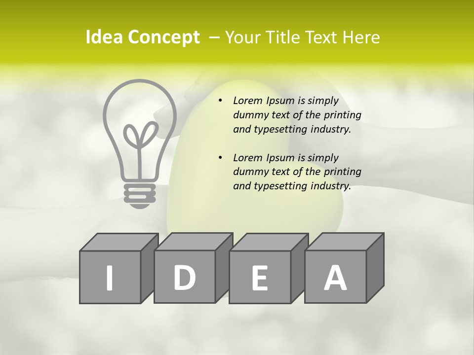 Two Hands Holding A Green Heart Powerpoint Template PowerPoint Template