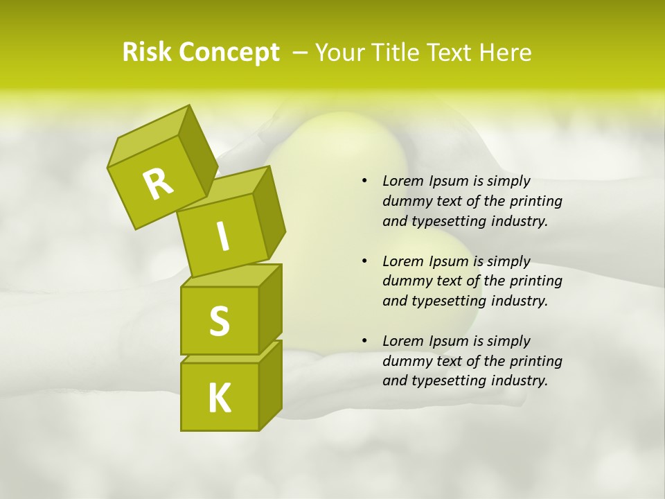 Two Hands Holding A Green Heart Powerpoint Template PowerPoint Template