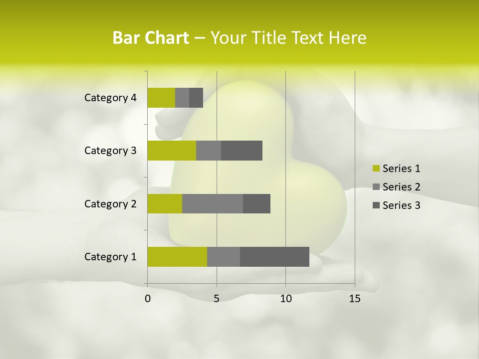Two Hands Holding A Green Heart Powerpoint Template PowerPoint Template