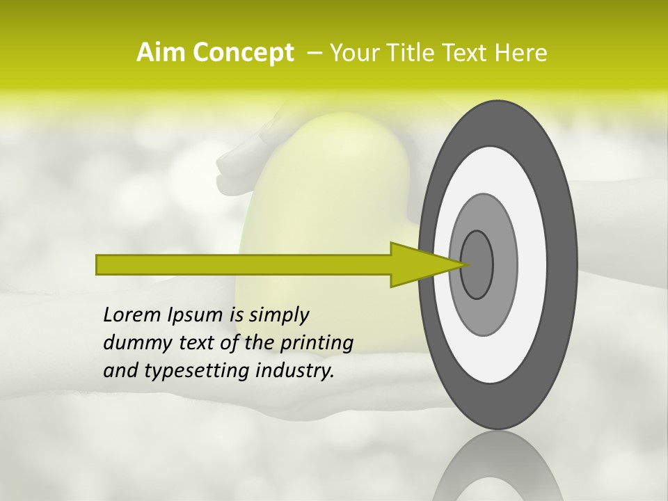 Two Hands Holding A Green Heart Powerpoint Template PowerPoint Template