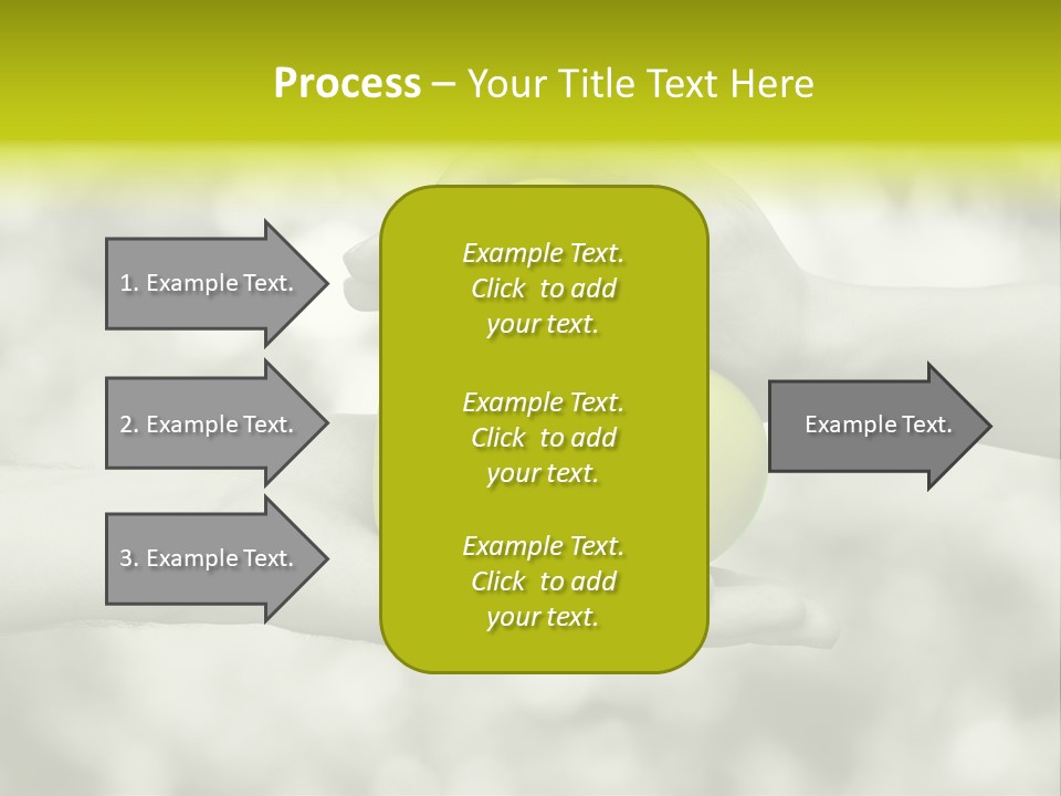 Two Hands Holding A Green Heart Powerpoint Template PowerPoint Template