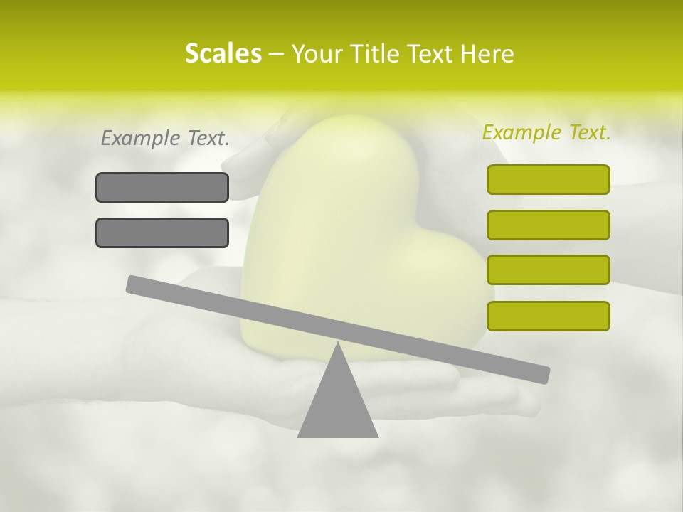 Two Hands Holding A Green Heart Powerpoint Template PowerPoint Template