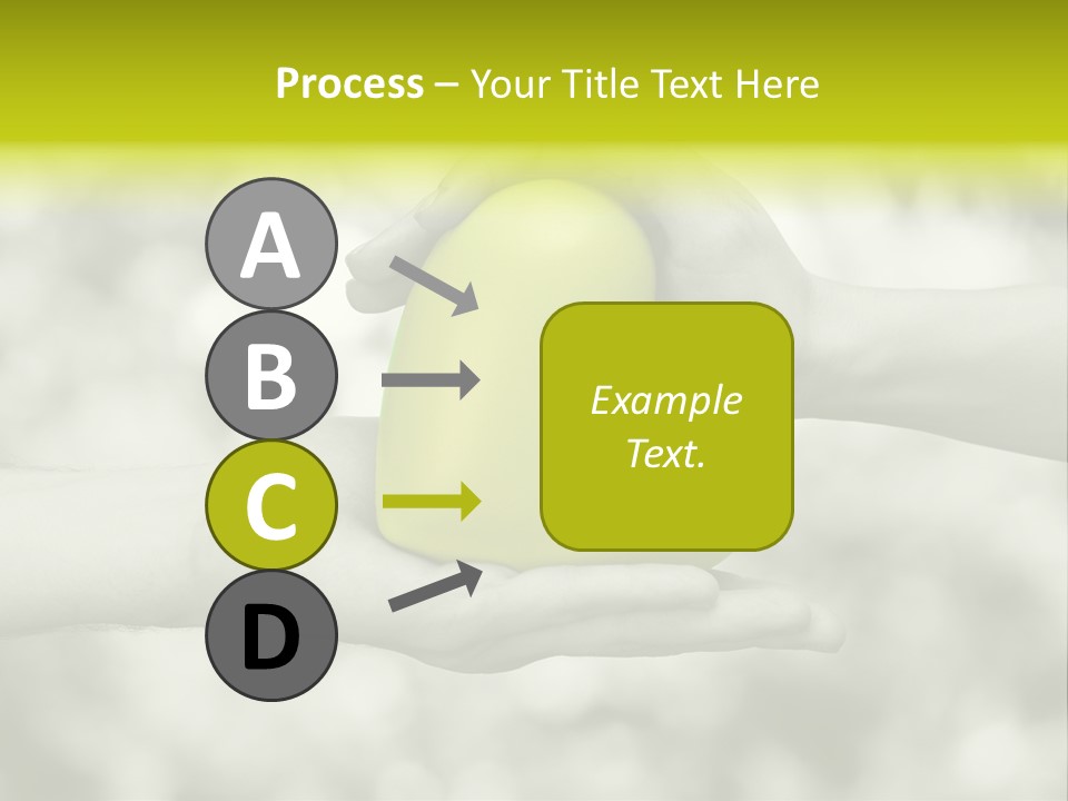 Two Hands Holding A Green Heart Powerpoint Template PowerPoint Template