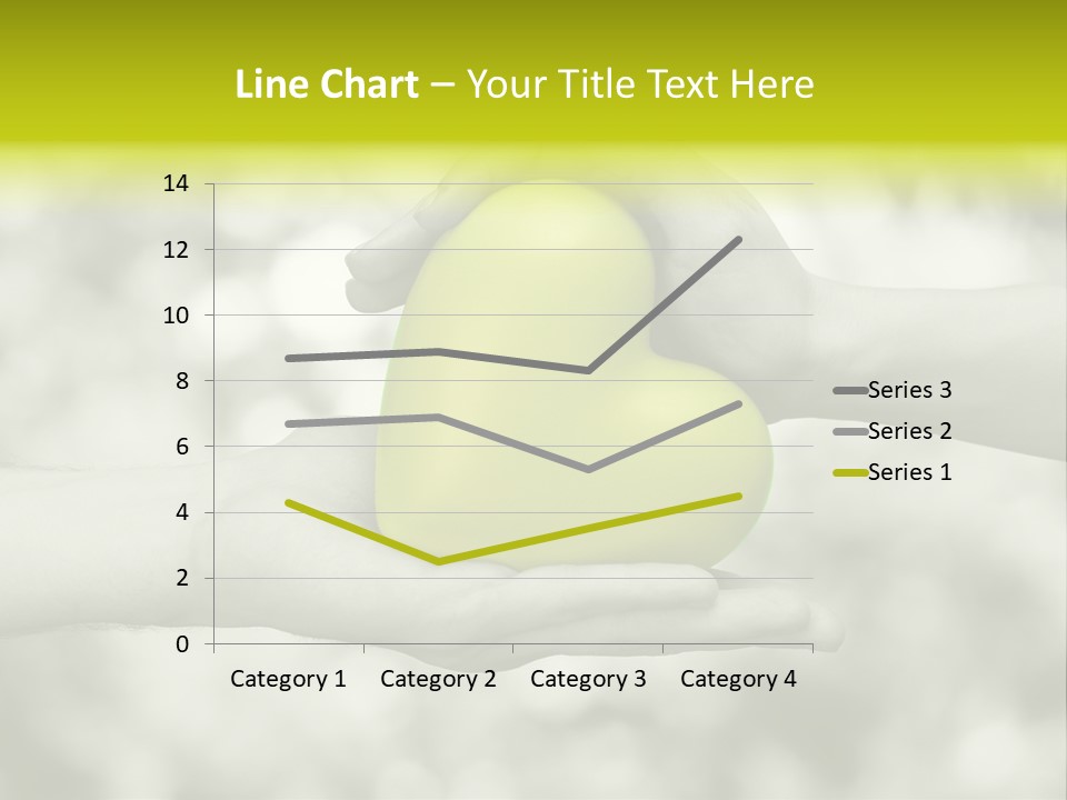 Two Hands Holding A Green Heart Powerpoint Template PowerPoint Template