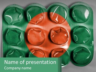 A Green And Red Object With A Red Circle On It PowerPoint Template