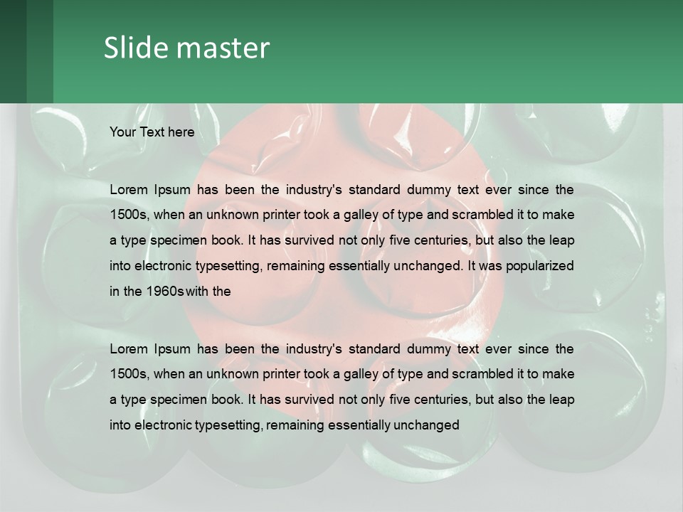 A Green And Red Object With A Red Circle On It PowerPoint Template
