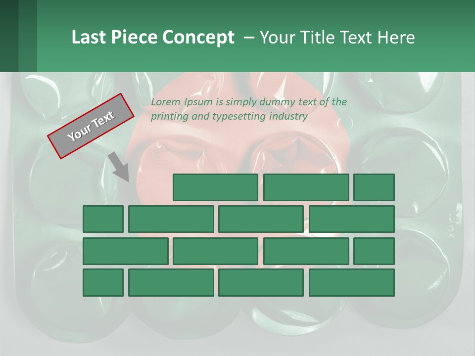 A Green And Red Object With A Red Circle On It PowerPoint Template