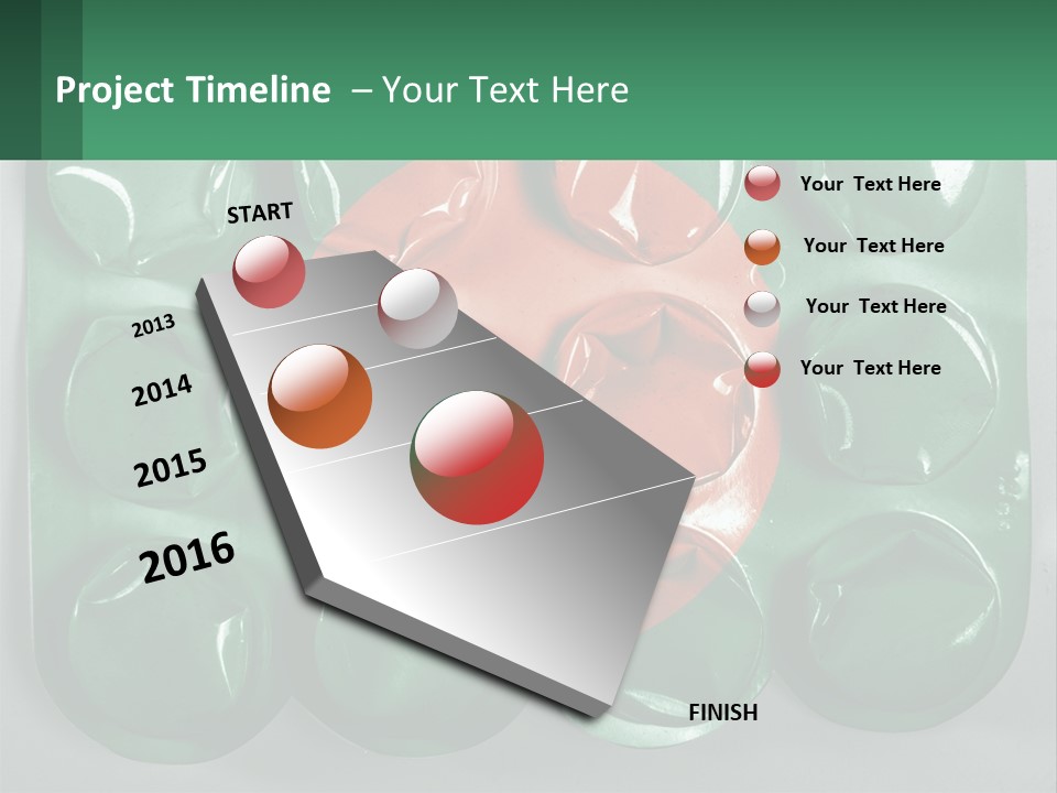A Green And Red Object With A Red Circle On It PowerPoint Template