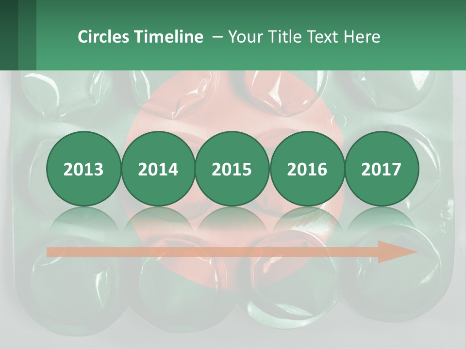 A Green And Red Object With A Red Circle On It PowerPoint Template