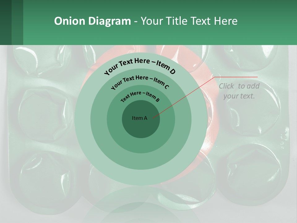 A Green And Red Object With A Red Circle On It PowerPoint Template