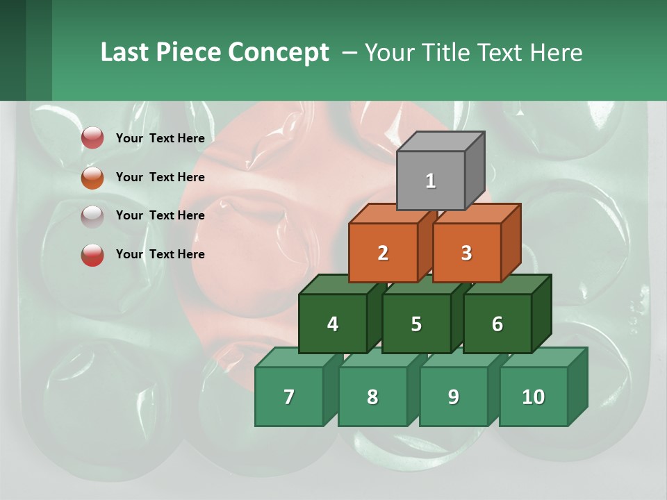 A Green And Red Object With A Red Circle On It PowerPoint Template