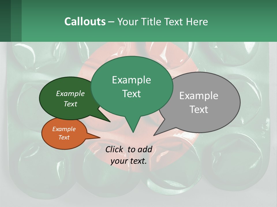 A Green And Red Object With A Red Circle On It PowerPoint Template