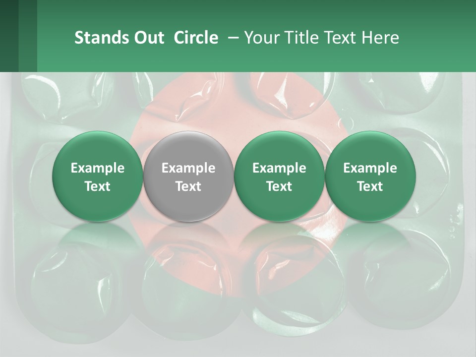 A Green And Red Object With A Red Circle On It PowerPoint Template