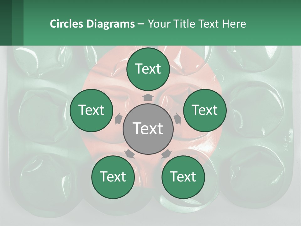 A Green And Red Object With A Red Circle On It PowerPoint Template