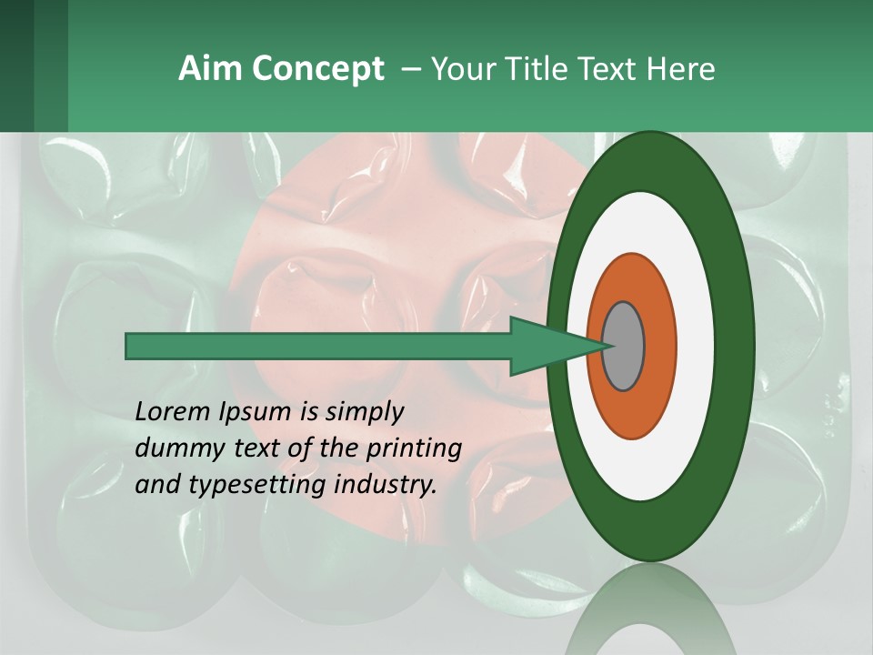 A Green And Red Object With A Red Circle On It PowerPoint Template