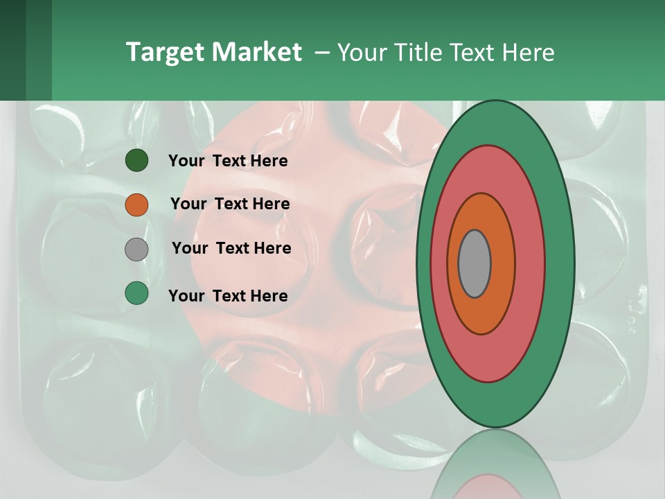 A Green And Red Object With A Red Circle On It PowerPoint Template