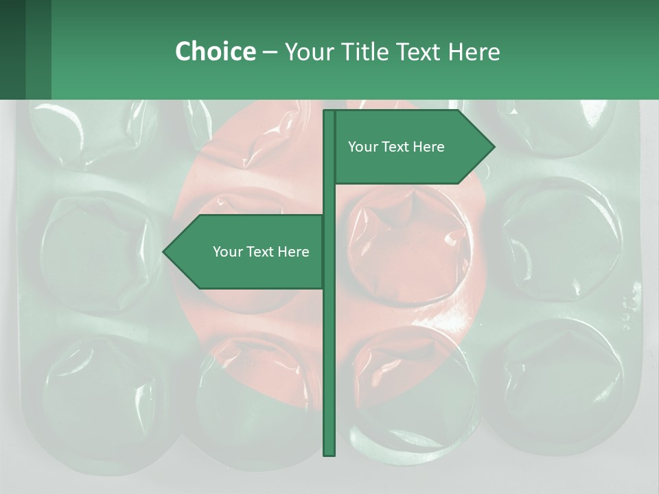 A Green And Red Object With A Red Circle On It PowerPoint Template