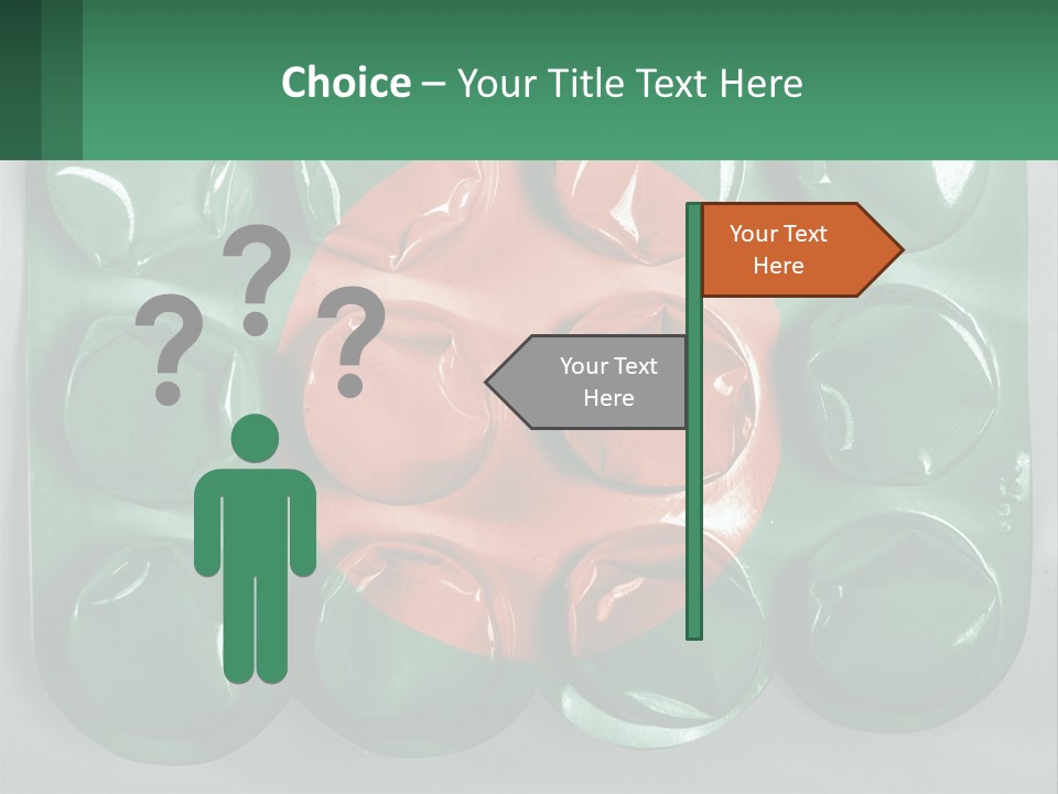 A Green And Red Object With A Red Circle On It PowerPoint Template