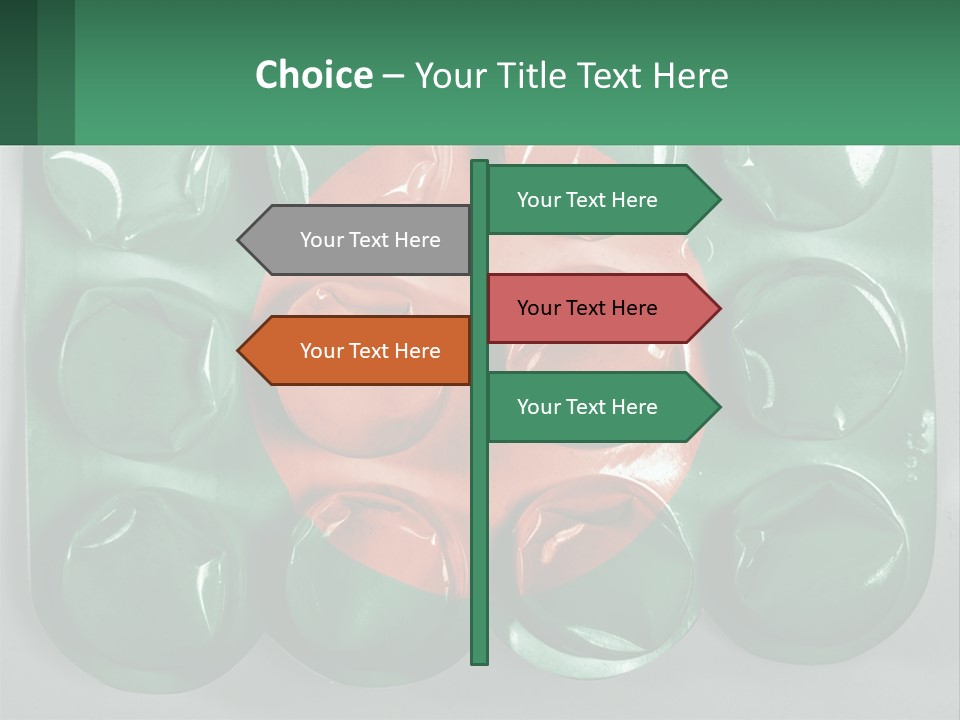 A Green And Red Object With A Red Circle On It PowerPoint Template