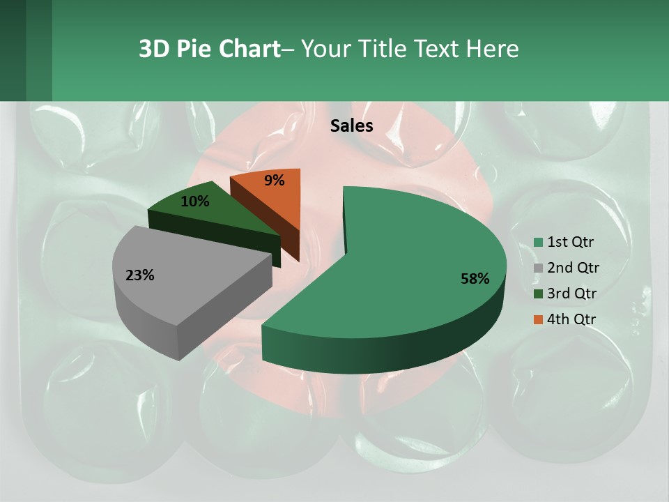 A Green And Red Object With A Red Circle On It PowerPoint Template